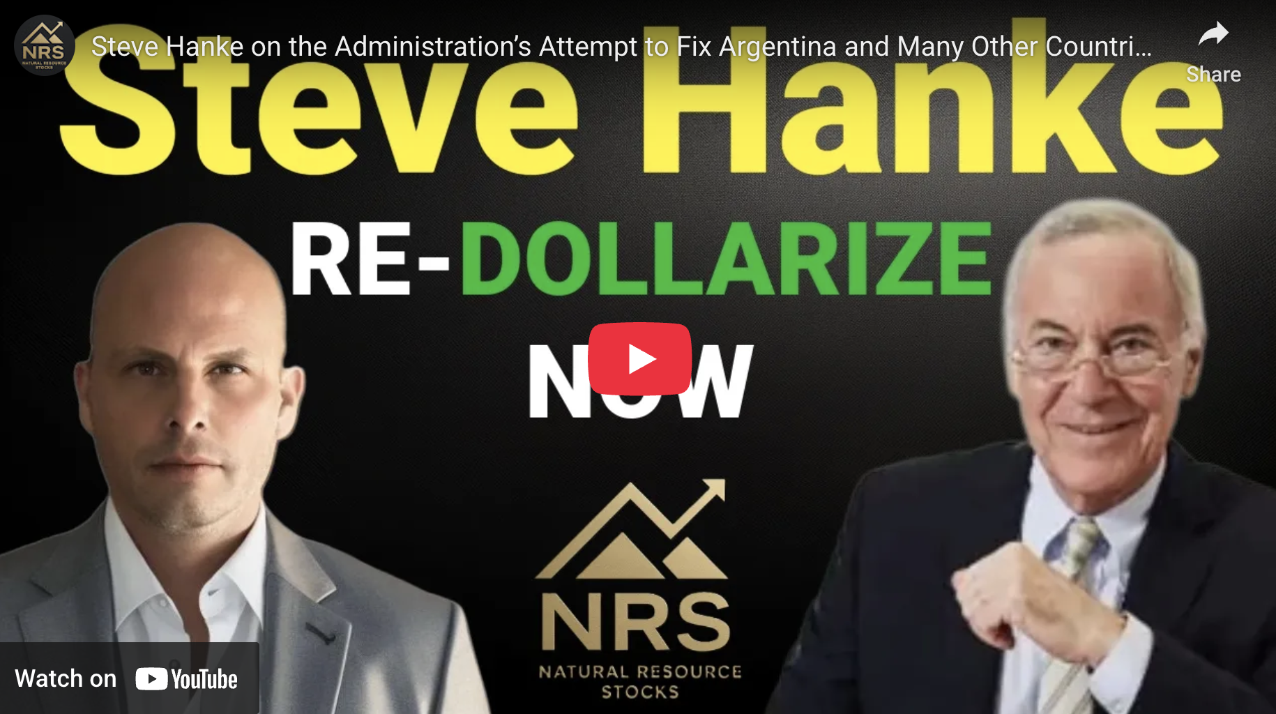 Steve Hanke Re-Dollarize Now