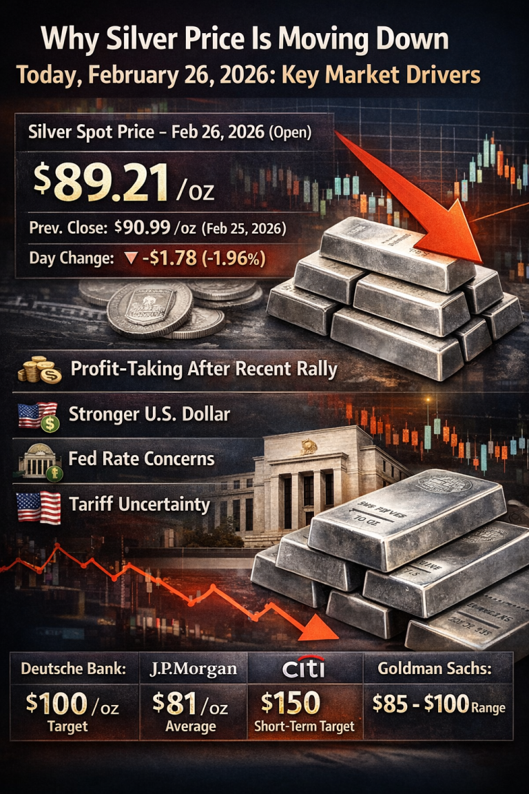 Why Silver Price Is Moving Down Today, February 26, 2026: Key Market Drivers