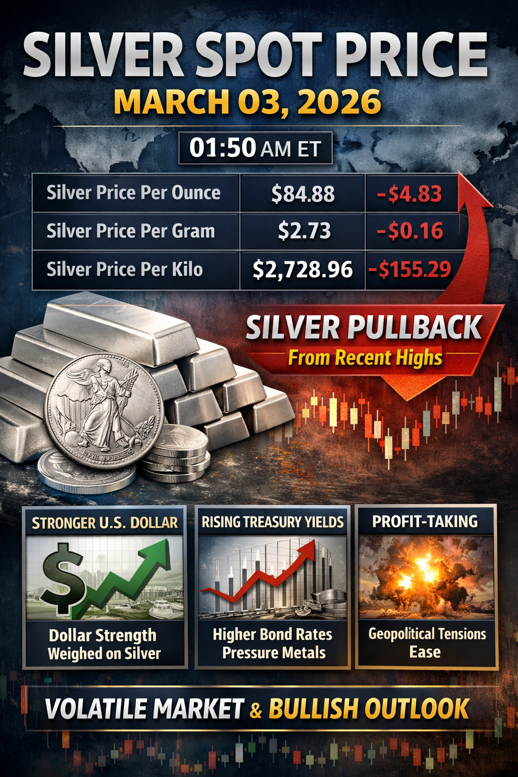 Silver Price Today – March 3, 2026: Latest Market Update & Trends