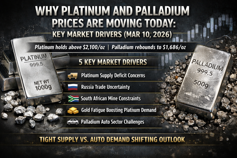 Why platinum and palladium prices are moving today: key market drivers (Mar 10, 2026)