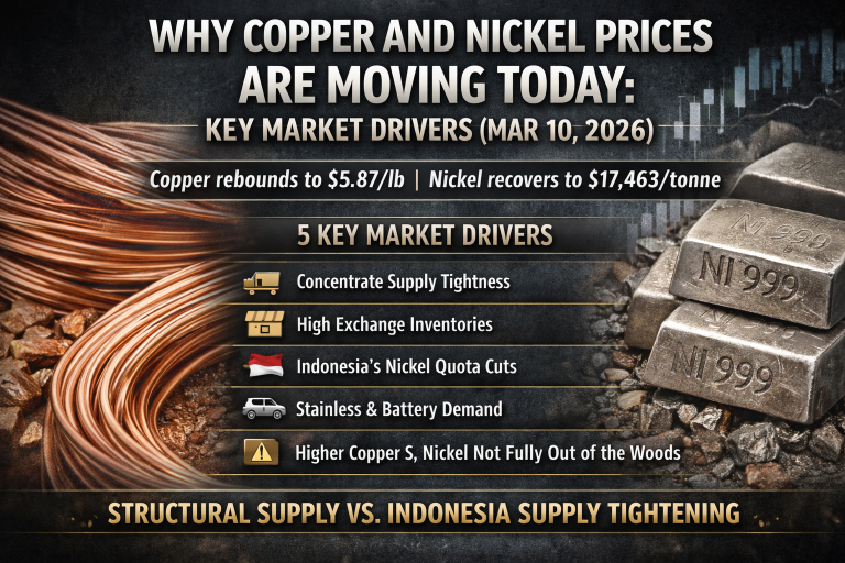 Why copper and nickel prices are moving today: key market drivers (Mar 10, 2026)