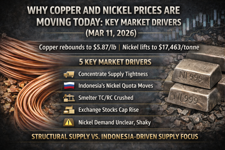 Why copper and nickel prices are moving today: key market drivers (Mar. 11, 2026)