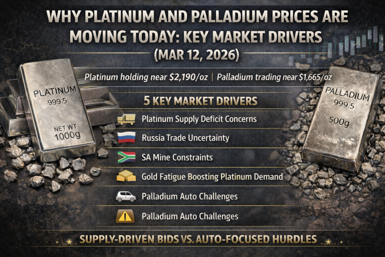 Why platinum and palladium prices are moving today: key market drivers (Mar. 12, 2026)