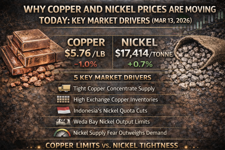 Why copper and nickel prices are moving today: key market drivers (Mar. 13, 2026)