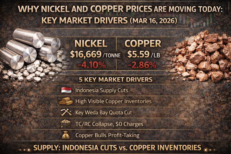 Why copper and nickel prices are moving today: key market drivers (Mar. 16, 2026)