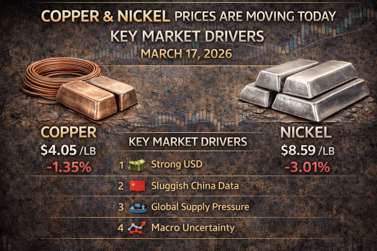 Why copper and nickel prices are moving today: key market drivers (Mar. 17, 2026)