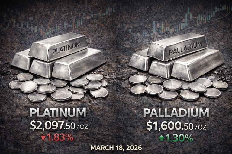Why platinum and palladium prices are moving today: key market drivers (Mar. 18, 2026)