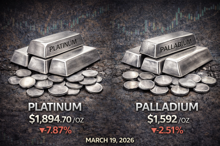 Why platinum and palladium prices are moving today: key market drivers (Mar. 19, 2026)