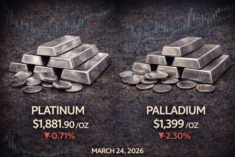 Why platinum and palladium prices are moving today: key market drivers (Mar. 24, 2026