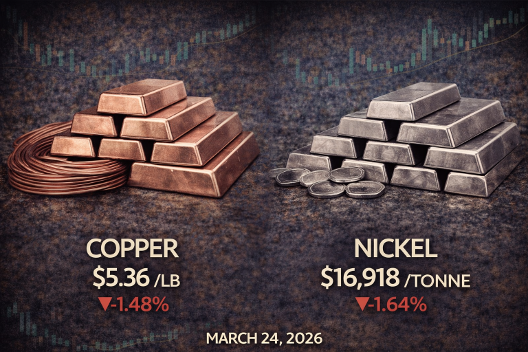 Why copper and nickel prices are moving today: key market drivers (Mar. 24, 2026)