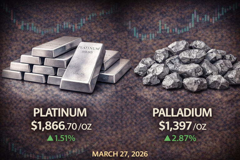 Why platinum and palladium prices are moving today: key market drivers (Mar. 27, 2026)