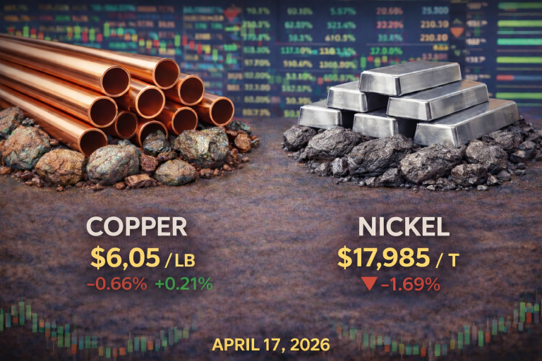 Why copper and nickel prices are moving today: key market drivers (Apr. 17, 2026)