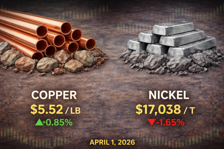 Why copper and nickel prices are moving today: key market drivers (Apr. 1, 2026)