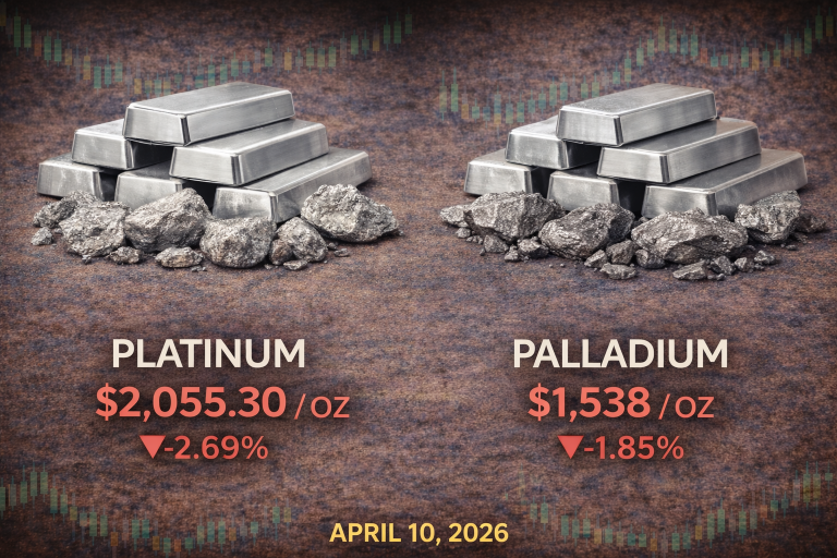 Why platinum and palladium prices are moving today: key market drivers (Apr. 10, 2026)