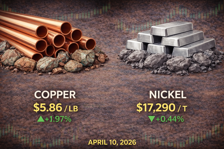 Why copper and nickel prices are moving today: key market drivers (Apr. 10, 2026)