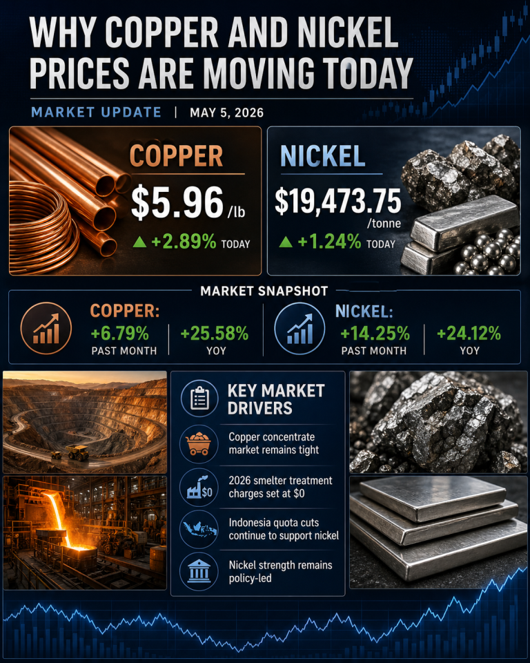 Why copper and nickel prices are moving today: key market drivers (May 5, 2026)