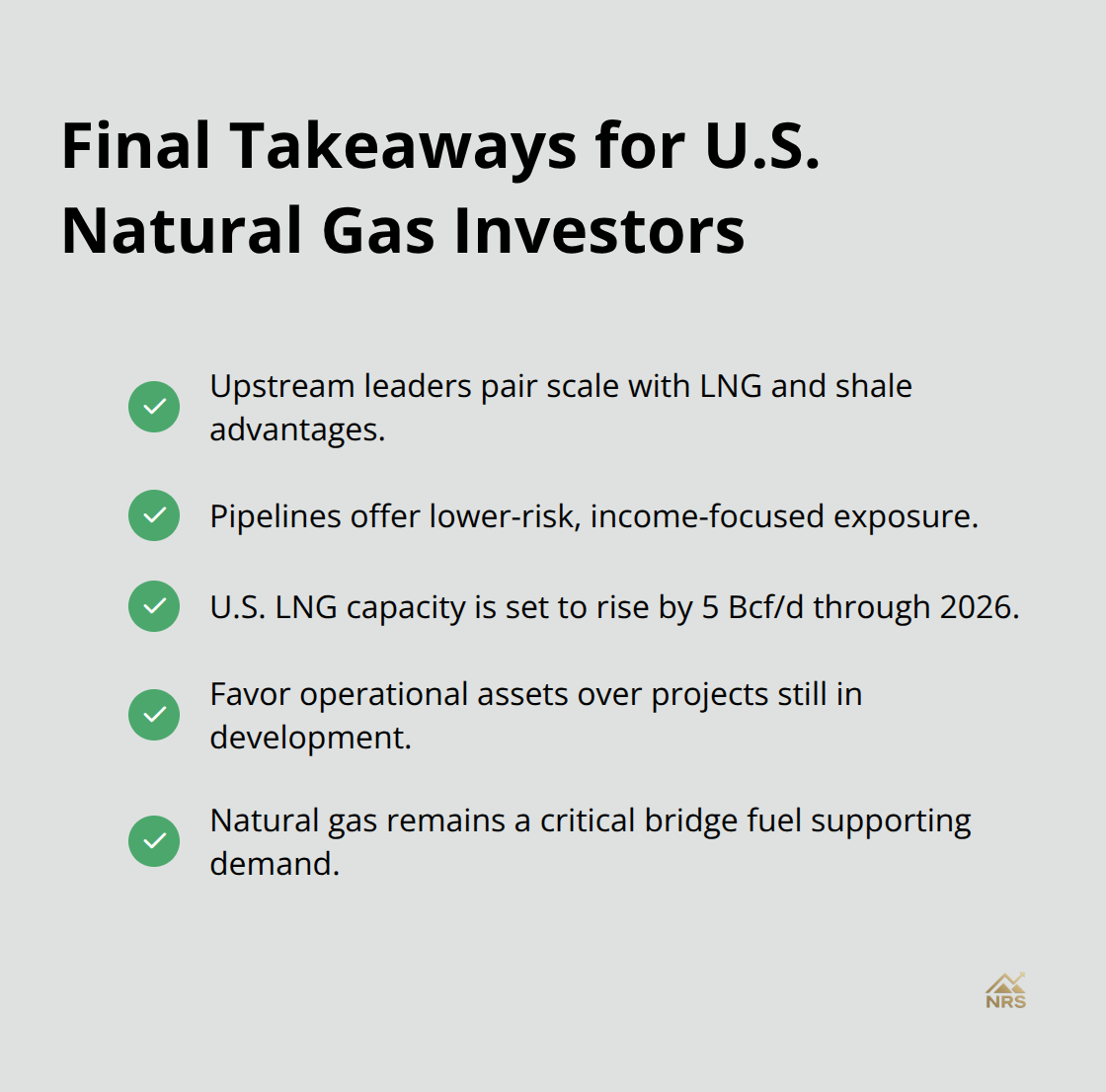 Key investment takeaways on U.S. natural gas stocks and infrastructure