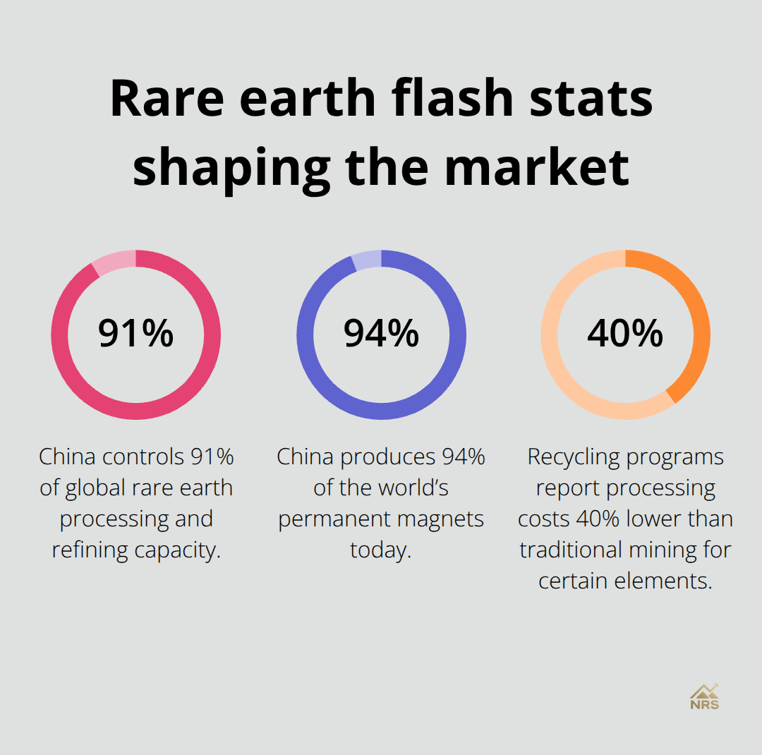 Key percentages driving rare earth supply and demand dynamics