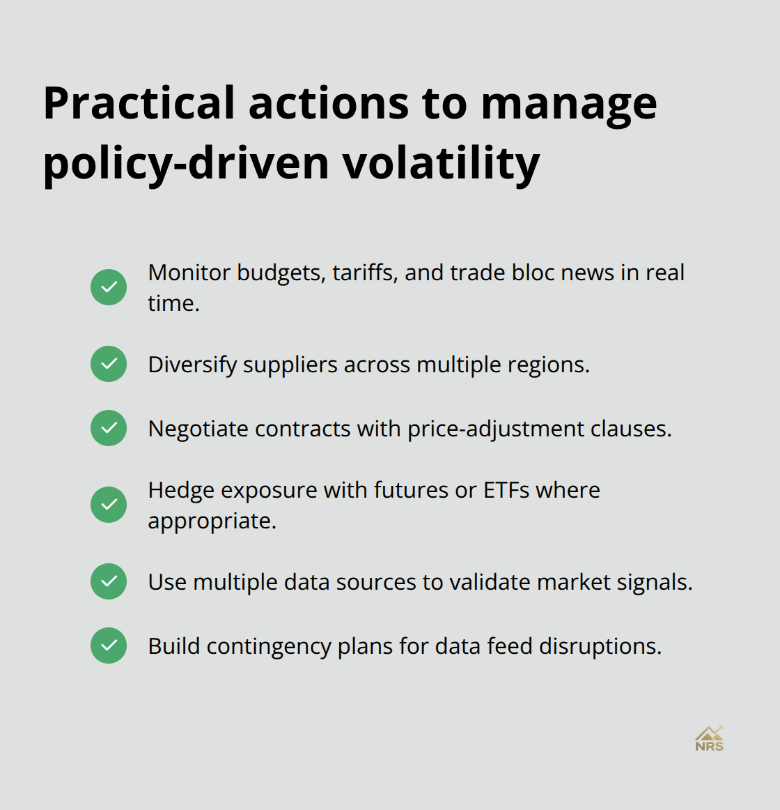 Action checklist for navigating policy-related metal price swings - geopolitics effect metals markets