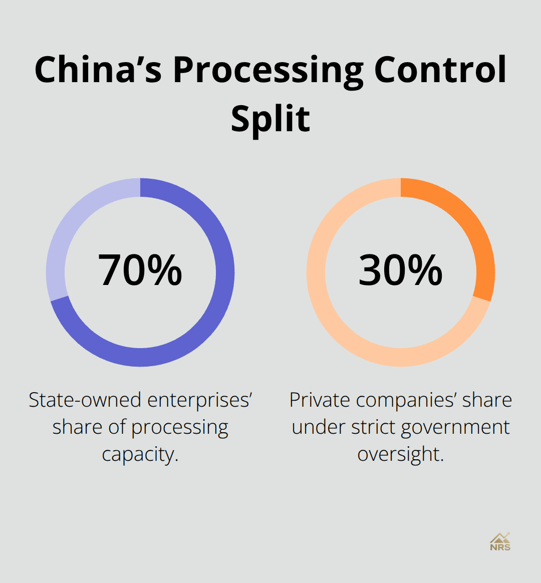 Share of China’s rare earth processing capacity by ownership type - rare earth minerals and china